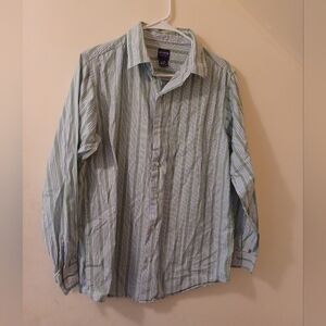 Arrow USA 1851 long sleeved button up striped shirt mens XL (100224B)